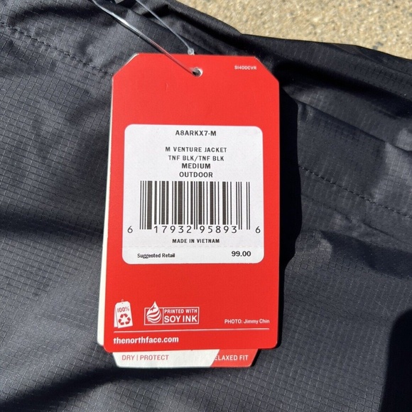 NWT Men's North Face Venture Jacket Black M * Bruno Mars Moonshine Jungle Tour * - Picture 8 of 11